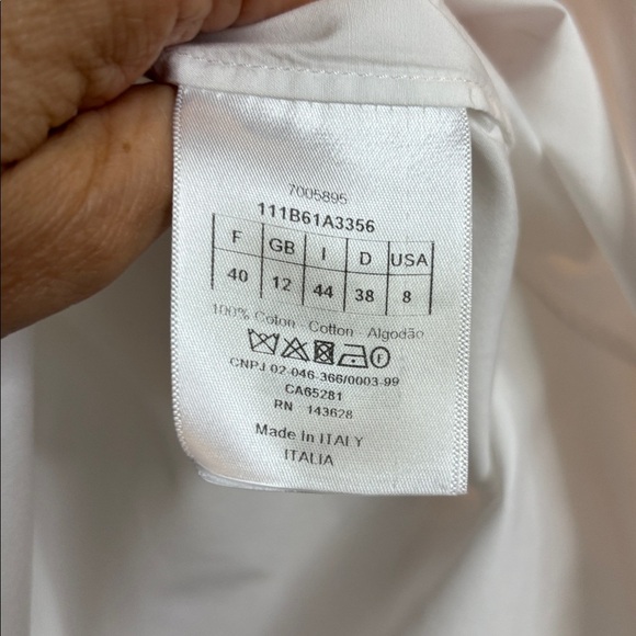 EUC Dior Elegant White Short Sleeve Button Front Shirtbsize US 8 Womens - Picture 5 of 9